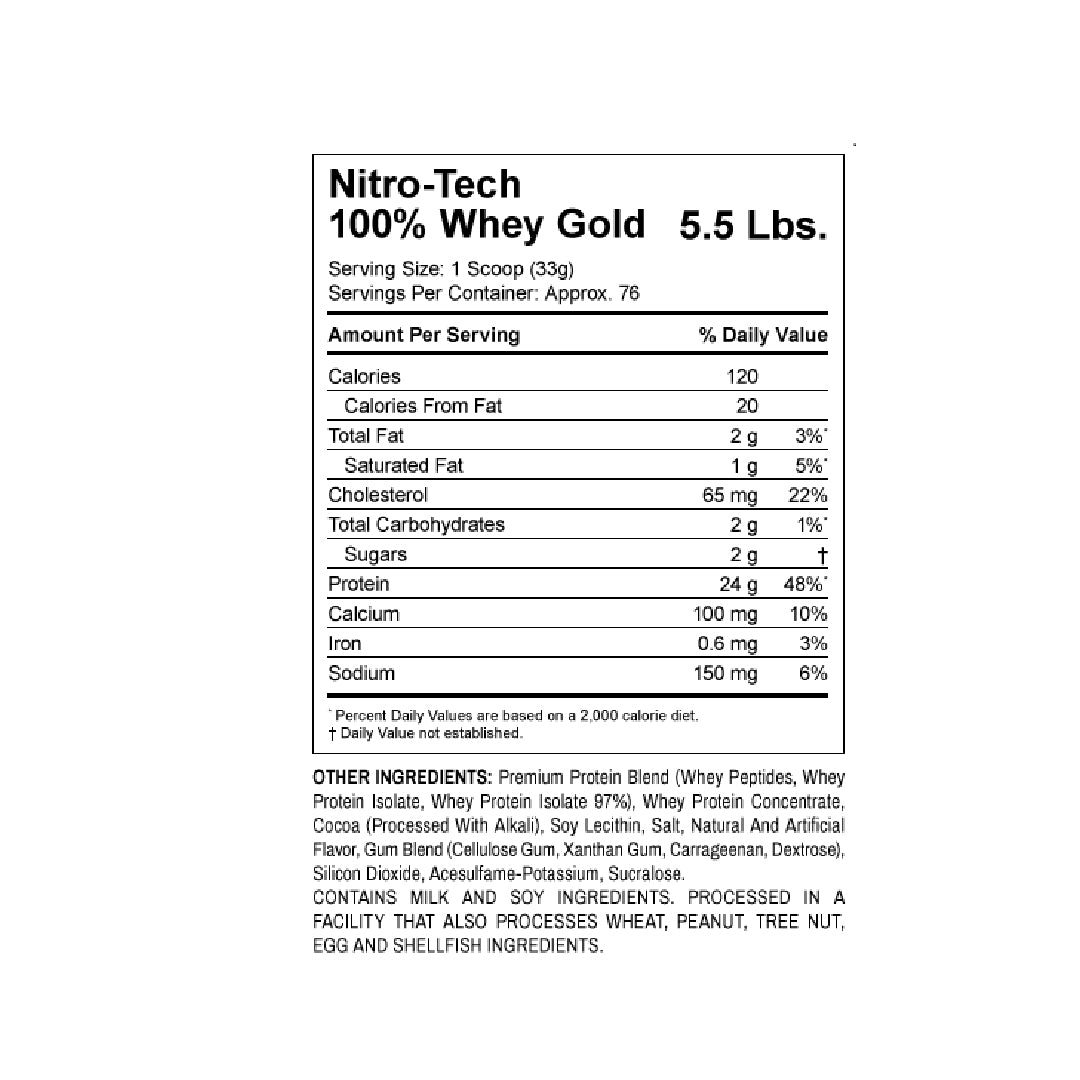 Proteína Nitro Tech 100% Whey Gold 5 Libras Muscletech