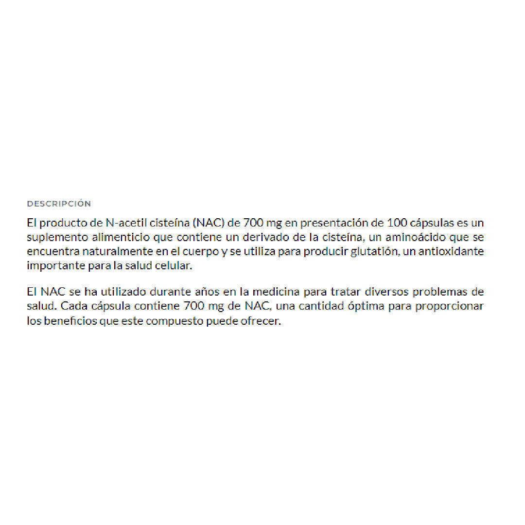 NAC 100 Cápsulas Naturally