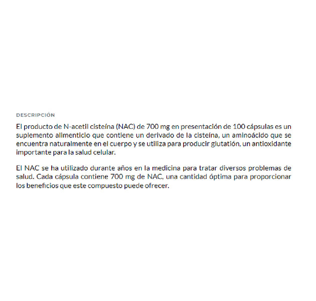 NAC 100 Cápsulas Naturally