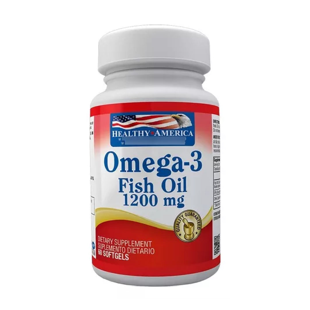 Omega 3 Fish Oil  60 tabletas Healthy America