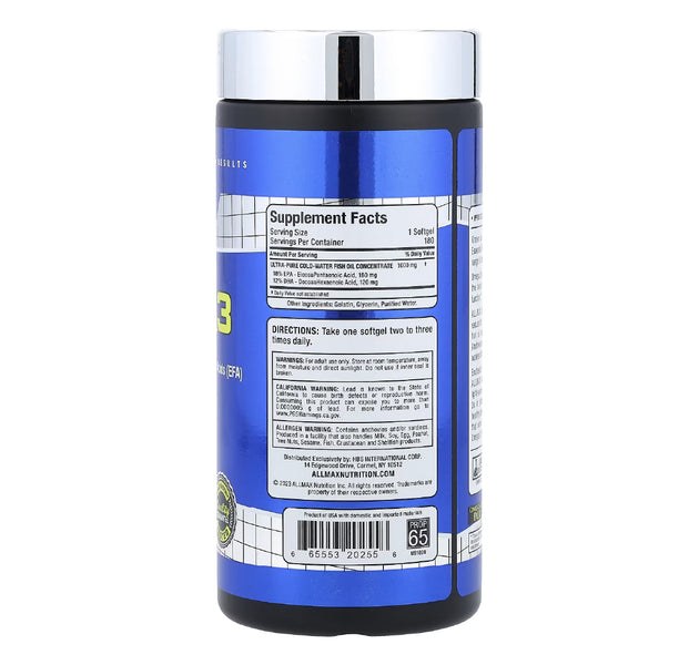 Omega 3 180 Capsulas Allmax