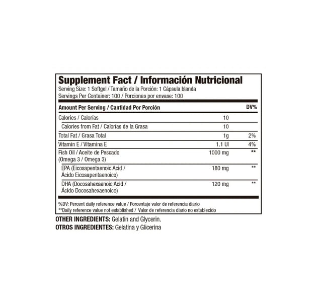Omega 3 1000 mg 100 Capsulas Medical Green