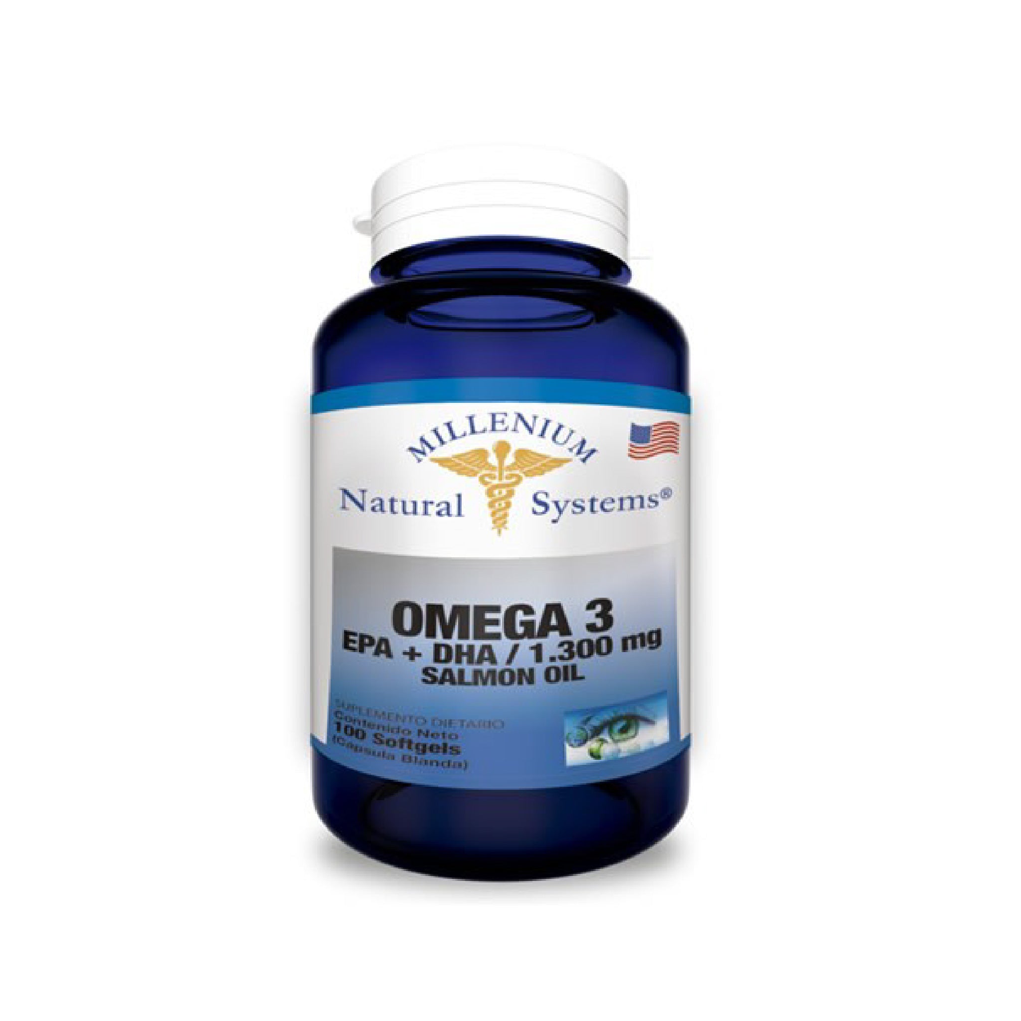 Omega 3 EPA + DHA 1300 Mg 100 tabletas Natural Systems