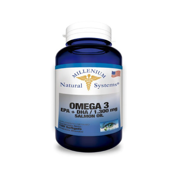 Omega 3 EPA + DHA 1300 Mg 100 tabletas Natural Systems