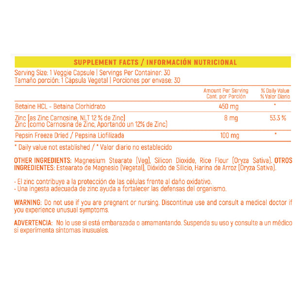 Peptidrol 30 capsulas Veggie