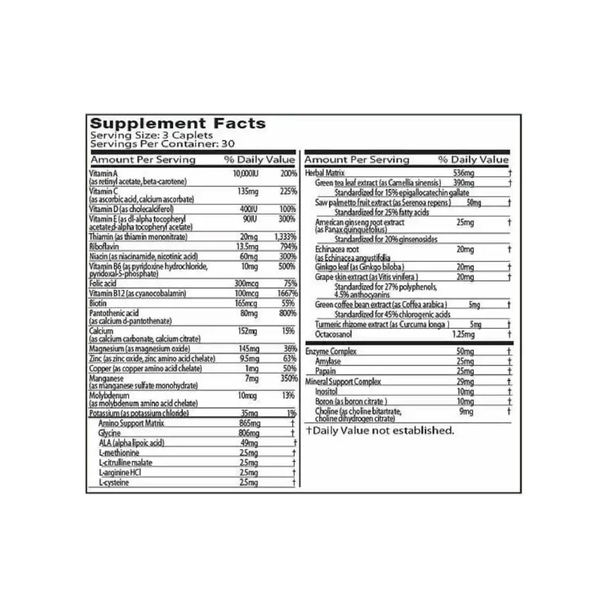 Platinum Multivitamínico 90 Capsulas Muscletech