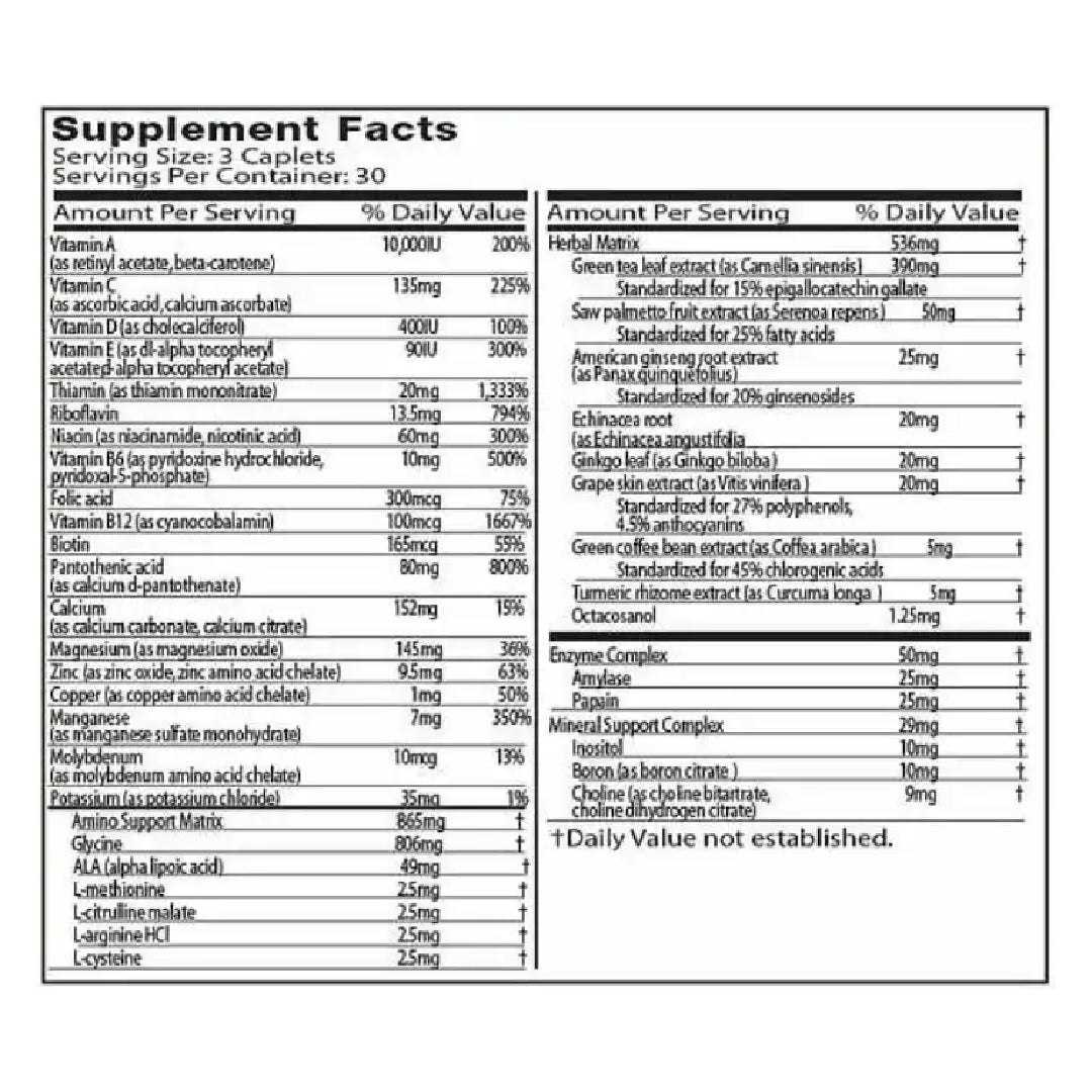 Platinum Multivitamínico 90 Capsulas Muscletech
