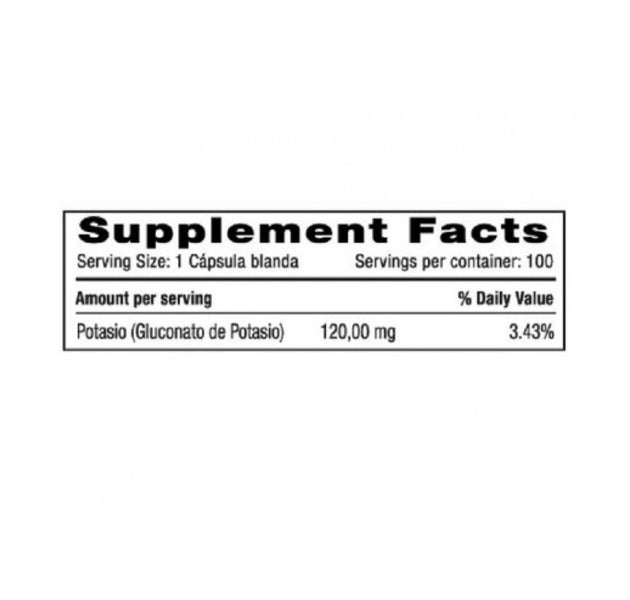 Potassium 120 mg 100 tabletas Natural Systems