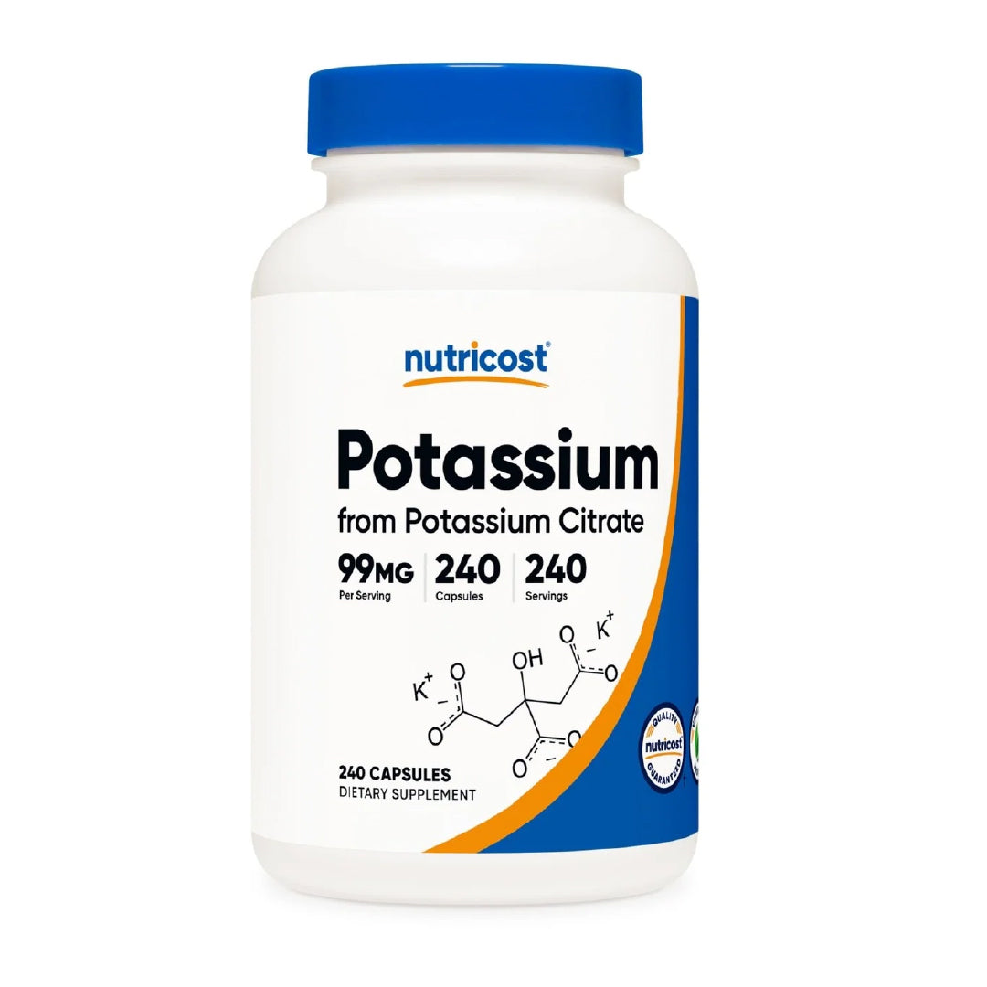 Potassium Citrate 99mg, 240 Capsulas Nutricost