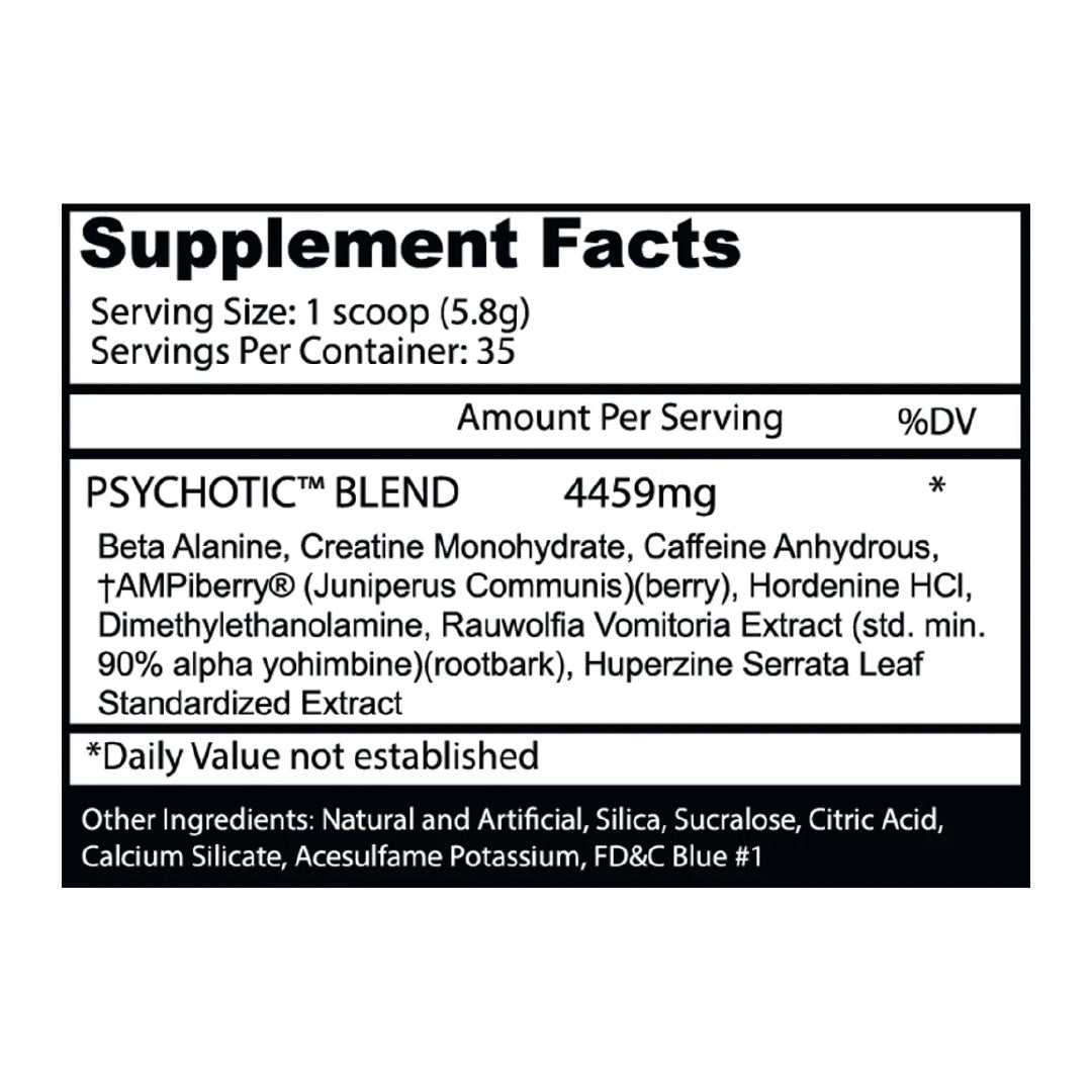 Pre-Entreno Psychotic 35 Servicios Insane Labz