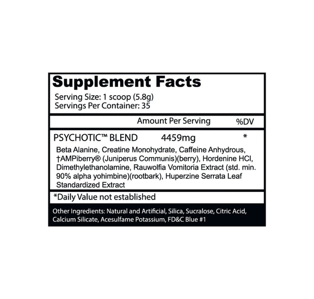 Pre-Entreno Psychotic 35 Servicios Insane Labz