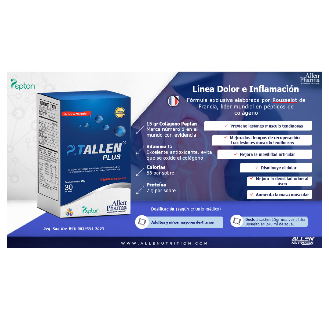 P.TALLEN PLUS - 30 Sachets Allen Nutrition