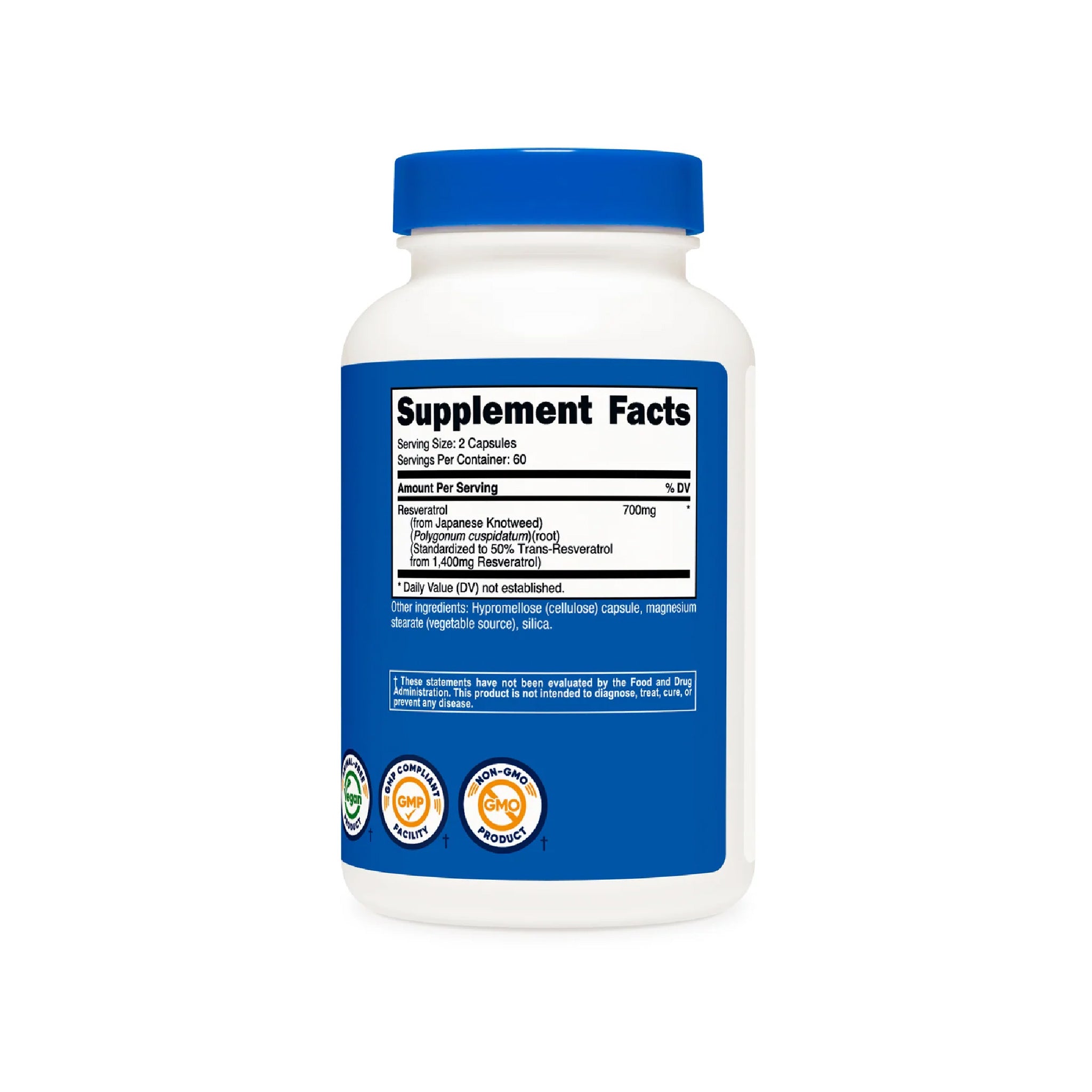 Resveratrol 120 cápsulas Nutricost