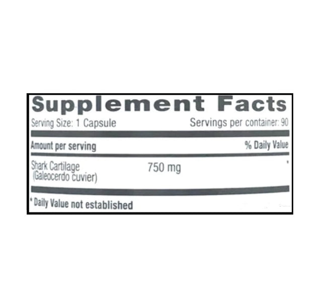 Shark Cartilage 90 Capsulas Natural Systems