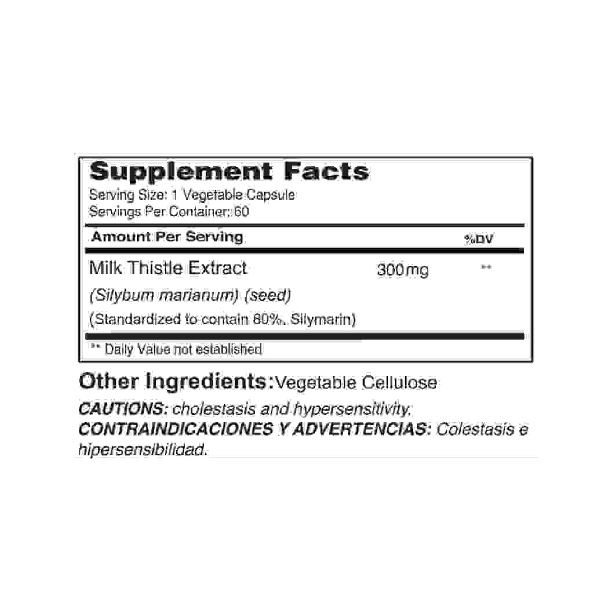 Milk Thistle 60 capsulas Healthy America