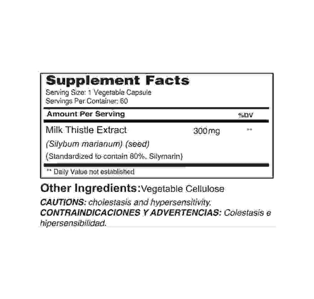 Milk Thistle 60 capsulas Healthy America