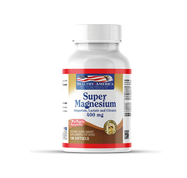 Super Magnesium 400mg 100 tabletas Healthy America