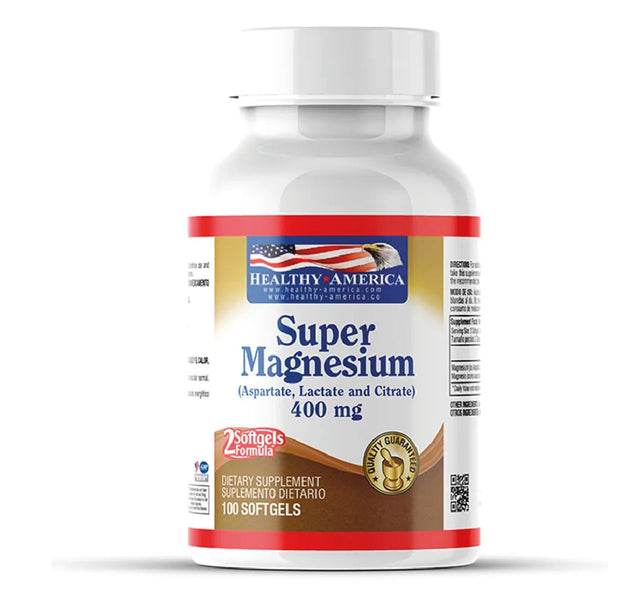 Super Magnesium 400mg 100 tabletas Healthy America