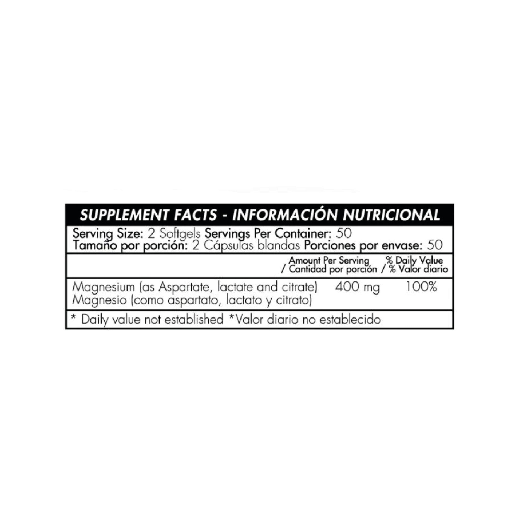 Super Magnesium 400mg 100 tabletas Healthy America