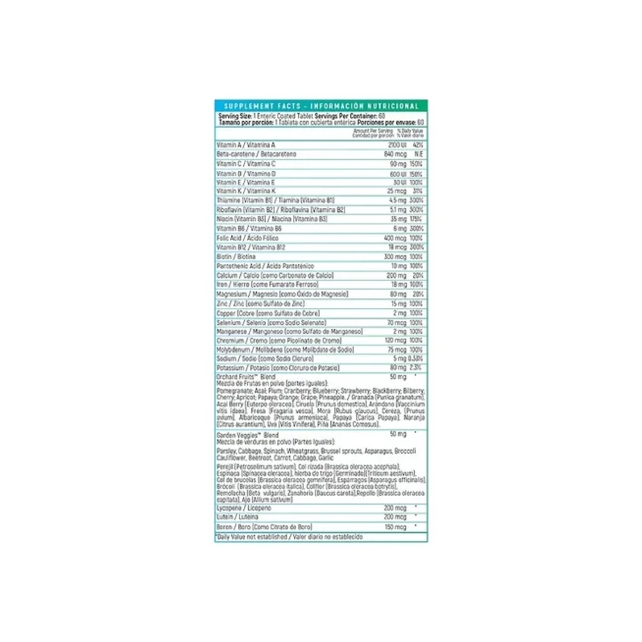 Total Day 60 tabletas Nutrivita