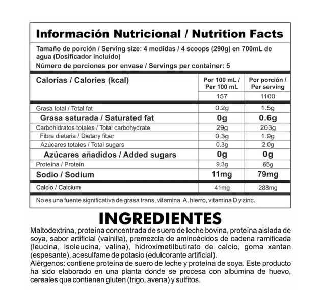 Proteína Gainz 3,2 Libras Nutramerican Pharma