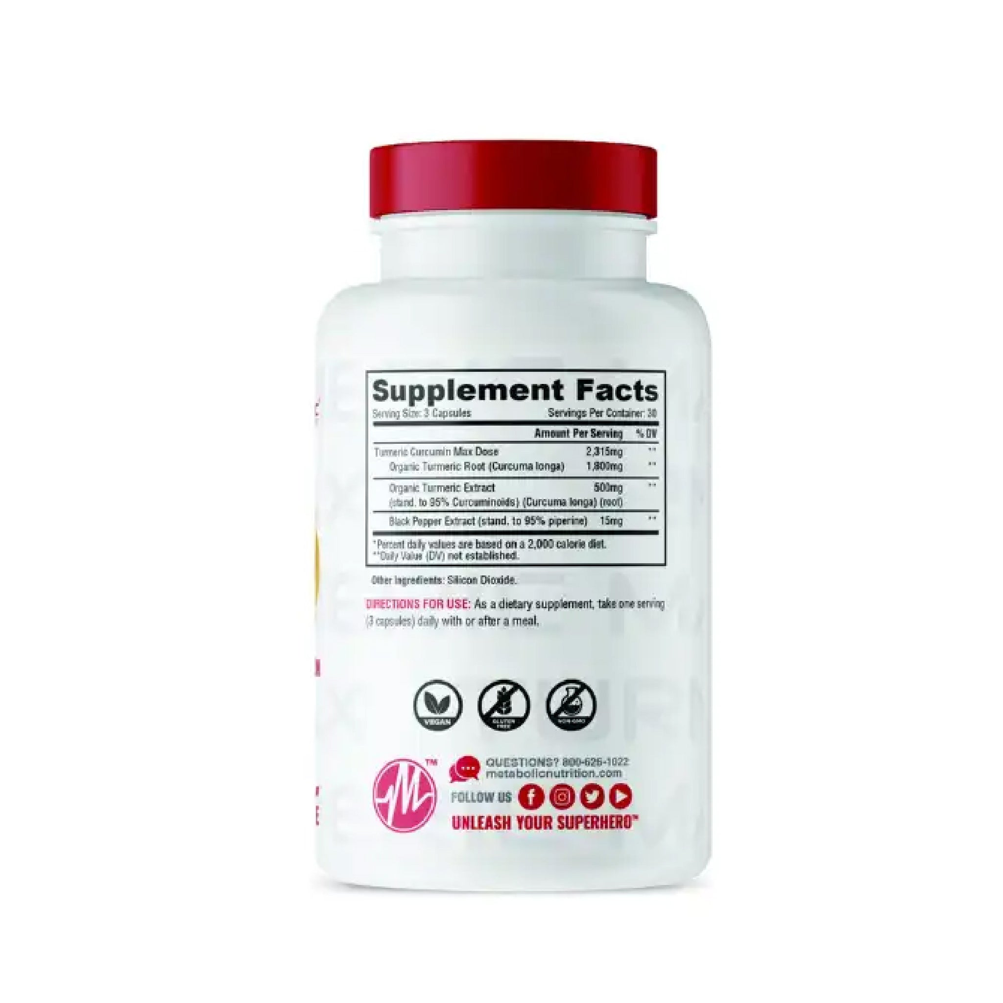 Turmeric 90 Capsulas Metabolic Nutrition