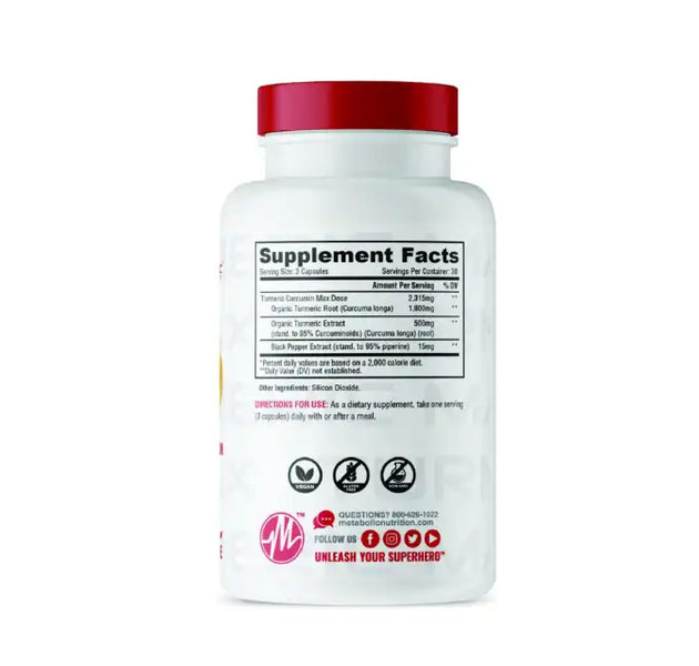 Turmeric 90 Capsulas Metabolic Nutrition