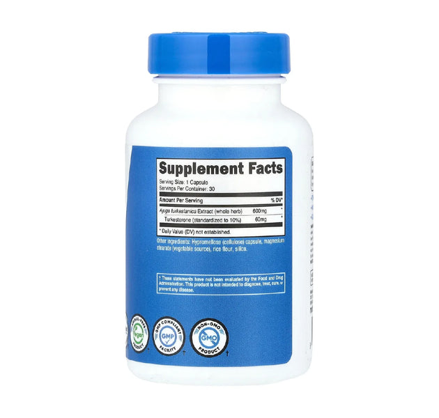 Turkesterona - 30 Cápsulas de Nutricost