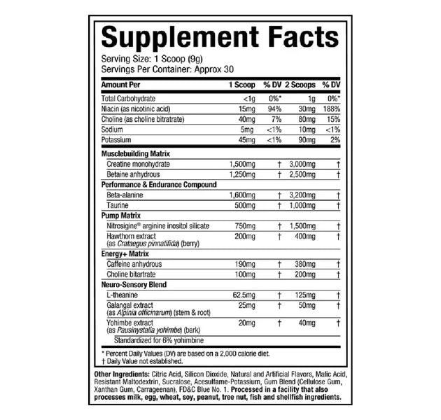 Pre-Entreno Vapor X5 30 Servicios Muscletch