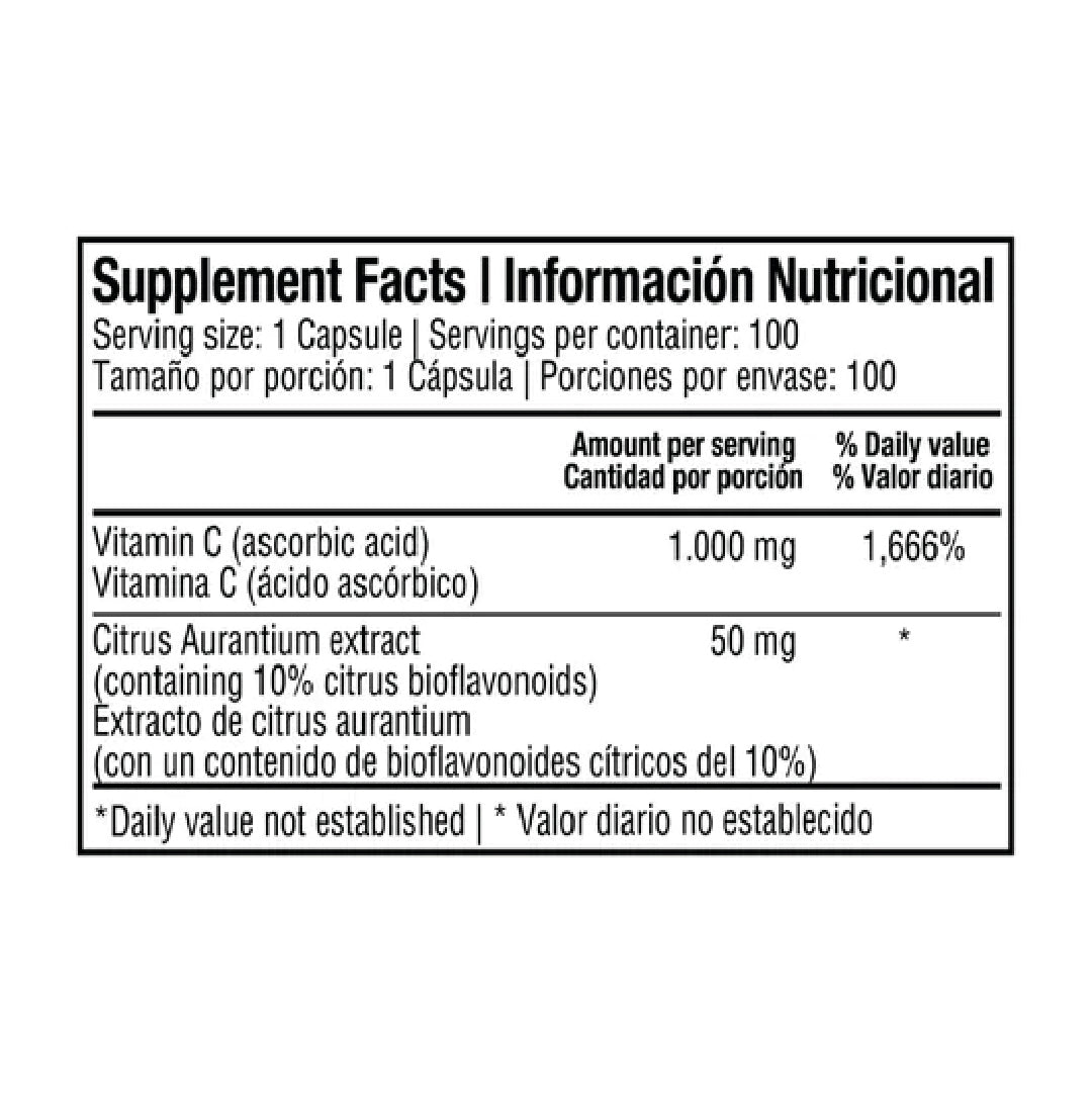 Vitamin C 1000 mg 100 Capsulas Nutrivita