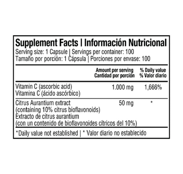 Vitamin C 1000 mg 100 Capsulas Nutrivita