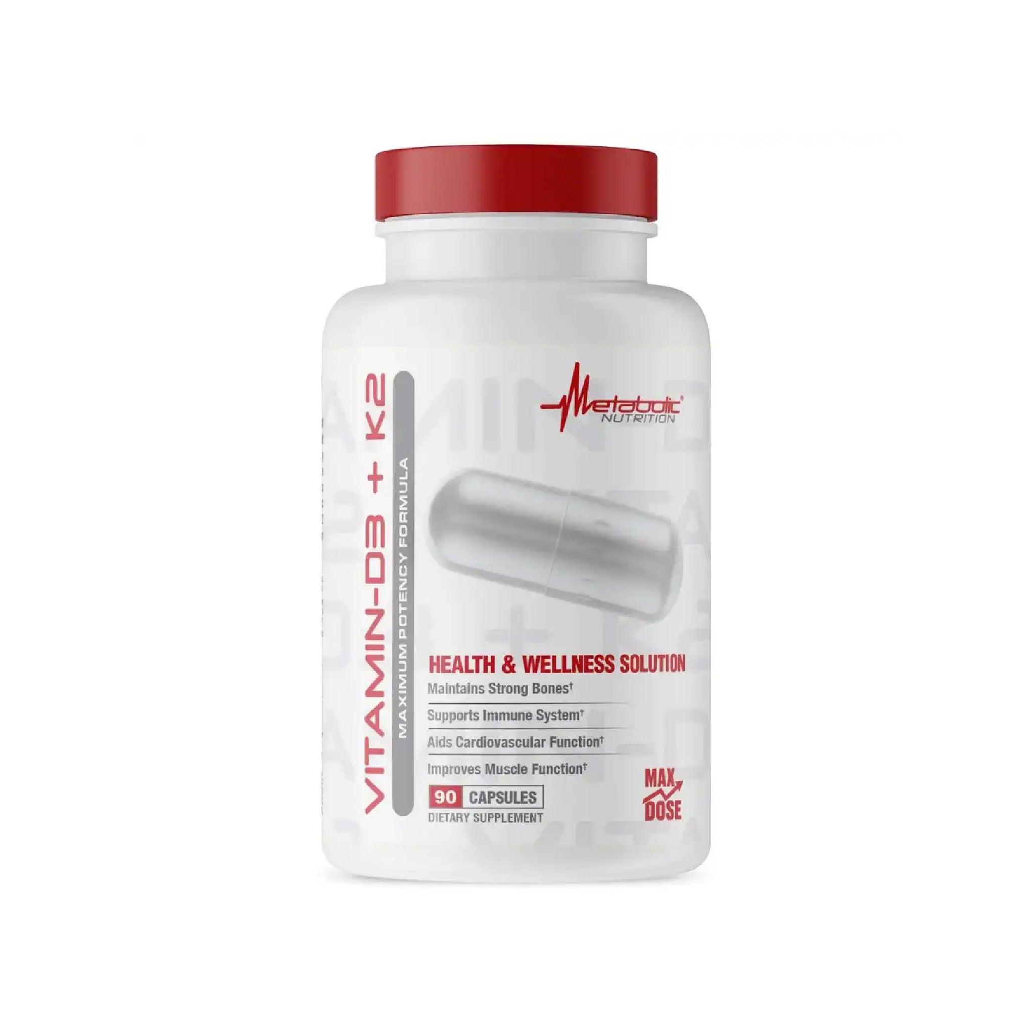 Vitamina D3 +K2 90 Capsulas Metabolic Nutrition
