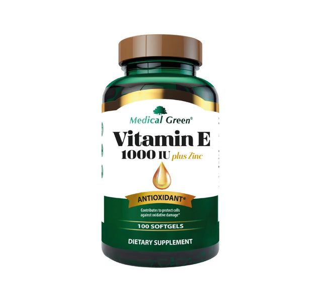 Vitamin E 1000 IU plus Zinc 50 Capsulas Medical Green