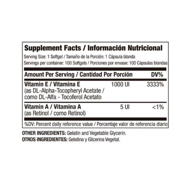 Vitamin E 1000 IU plus Zinc 50 Capsulas Medical Green