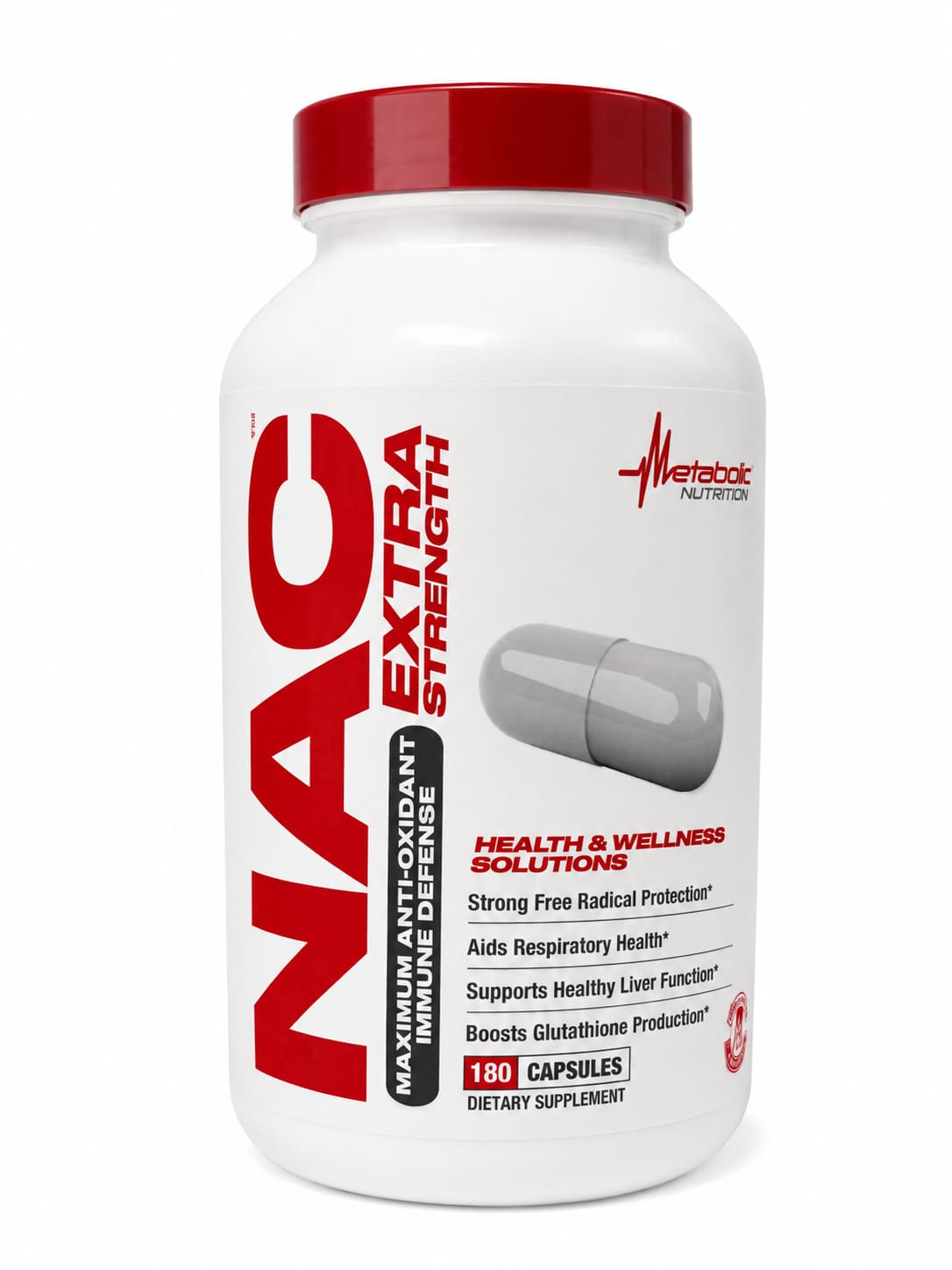 NAC Extra Strength 180 Capsulas Metabolic Nutrition