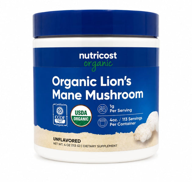 Organic Lion´s Mane Mushroom 113 Servicios Nutricost