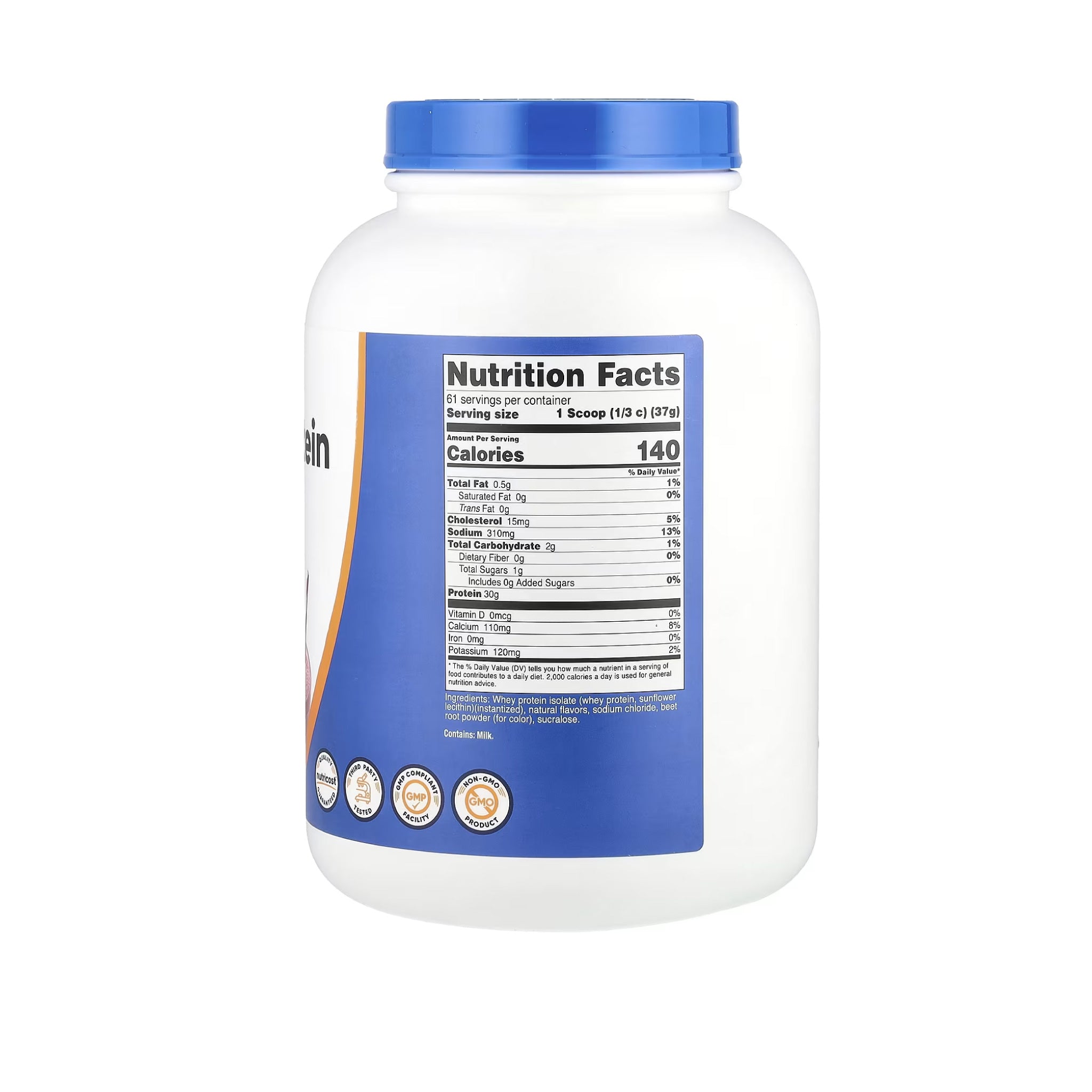 Proteína Whey Protein Isolate 5Libras Nutricost