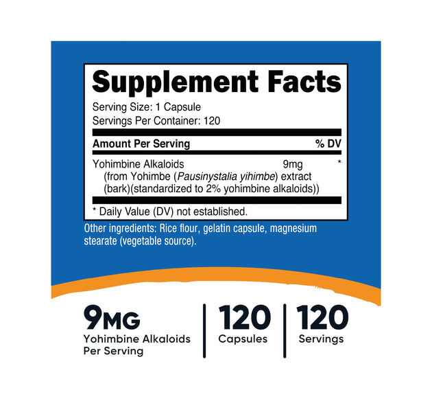 Yohimbe Bark Extract 120 Capsulas Nutricost