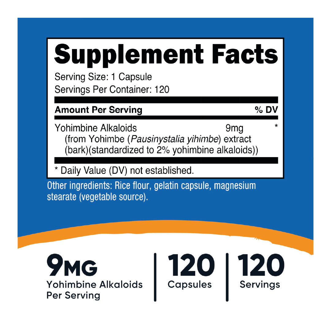 Yohimbe Bark Extract 120 Capsulas Nutricost