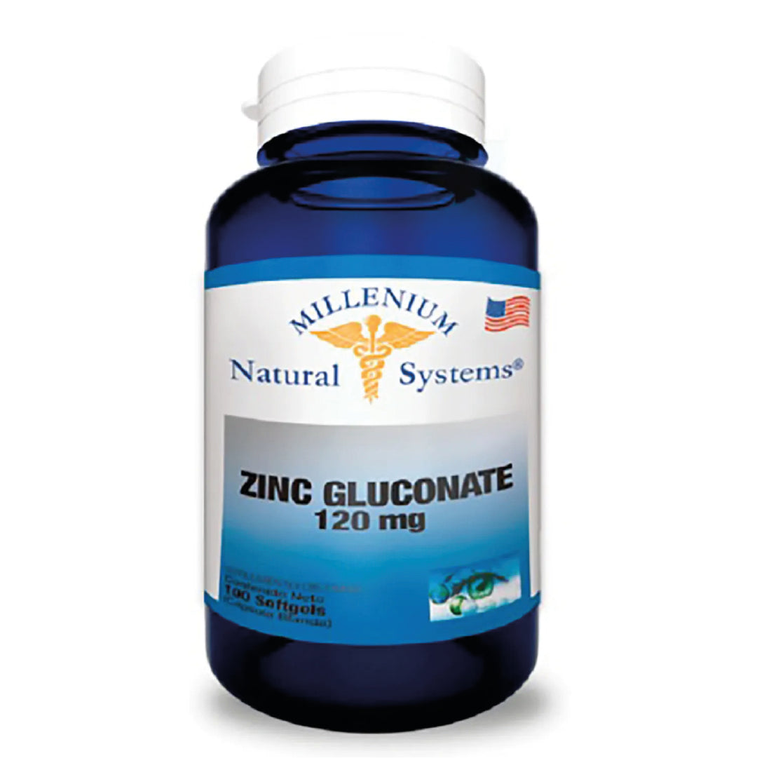 Zinc Gluconate 120 mg 100 Capsulas Natural Systems