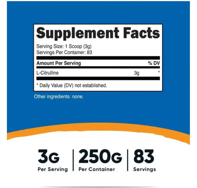 L - Citrulina - 83 servicios NUTRICOST