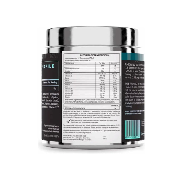 Creatina CR7INE 60 Servicios Dynamic