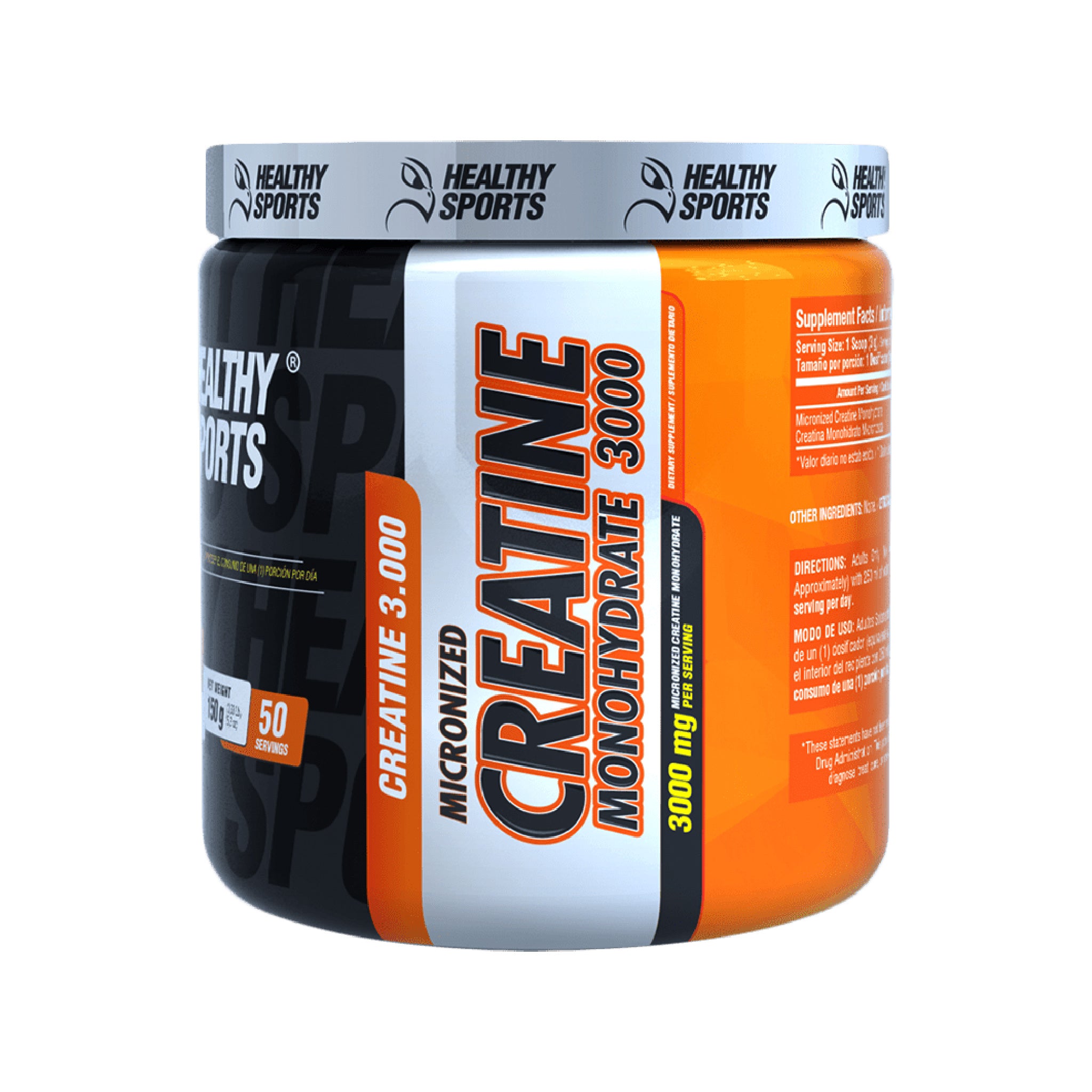 Creatina Monohydrate 50 Servicios Healthy Sports.
