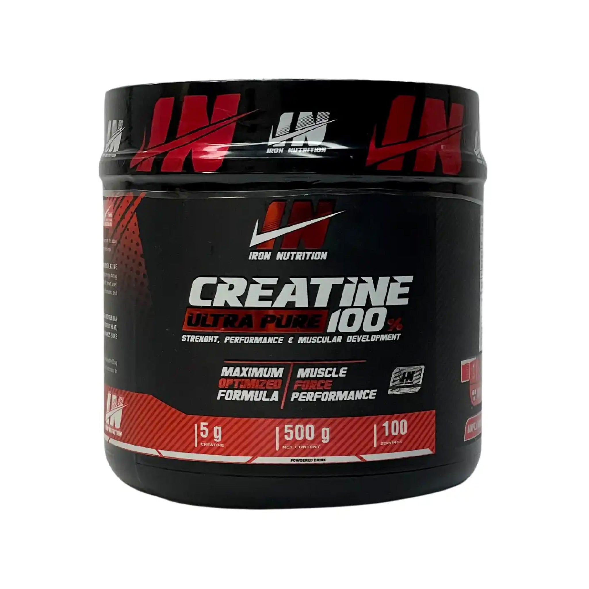 Creatine Ultra Pure 100% 100 Servicios Iron Nutrition