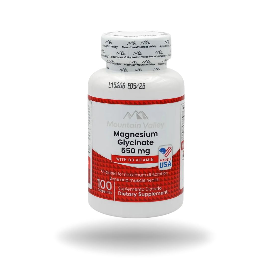 Glicinato de Magnesio 100 Caps Mountain Valley