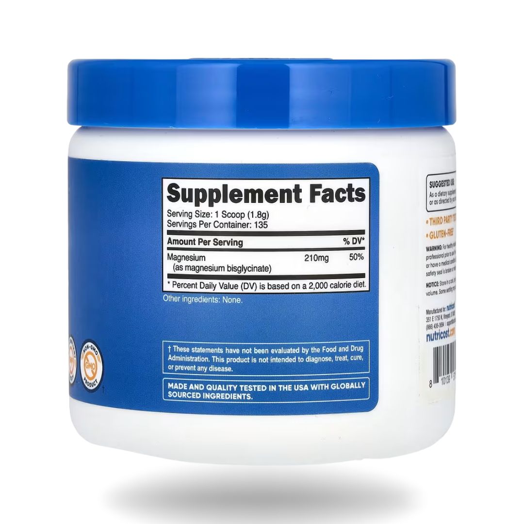 Glicinato de Magnesio - 135 Servicios NUTRICOST