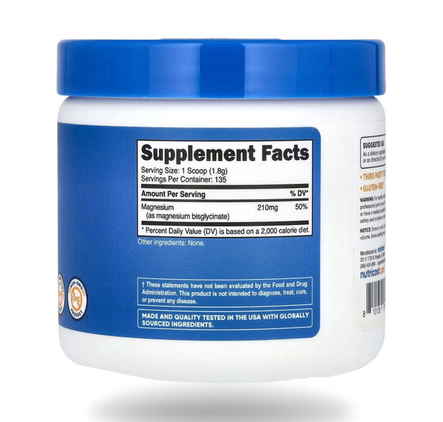 Glicinato de Magnesio - 135 Servicios NUTRICOST