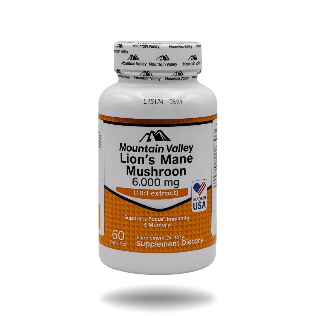 Lion's Mane Mushroom 60 capsulas Mountain Valley