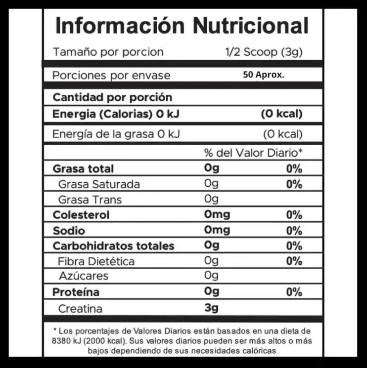 Creatina Monohidratada 150g 50 servicios IMN