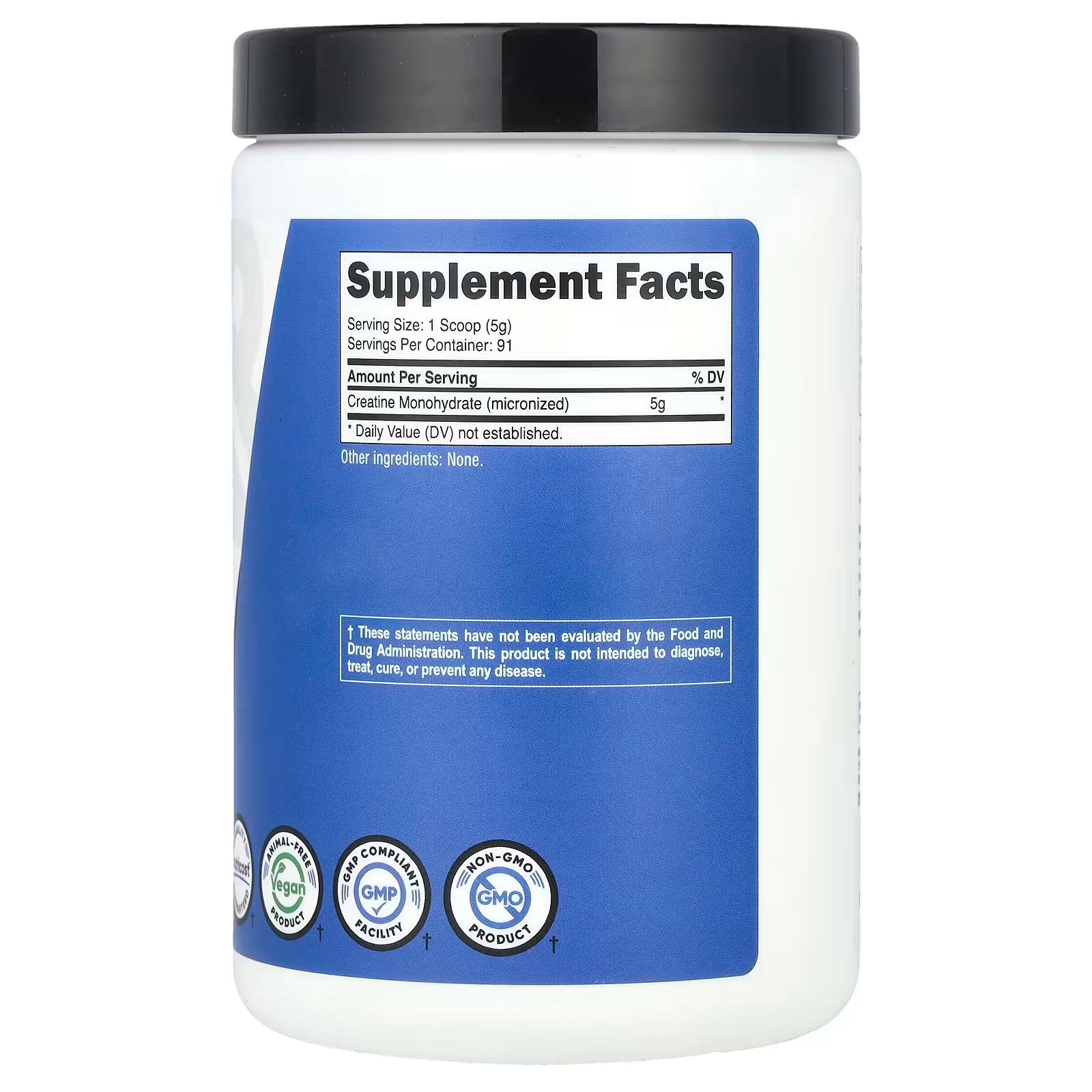 Creatine Monohydrate 91 servicios Nutricost